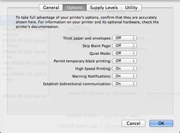 Selecting Printing Preferences - Mac