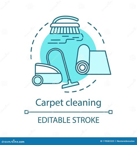 Carpet Cleaning Concept Icon Stock Vector - Illustration of linear, laminate: 178583325