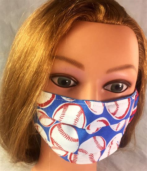 Baseball face mask for adults or youth. Filter pocket mask | Etsy