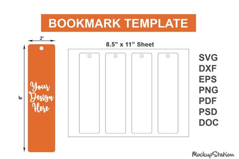 Bookmark Template SVG | Bookmark Label Graphic by Mockup Station · Creative Fabrica