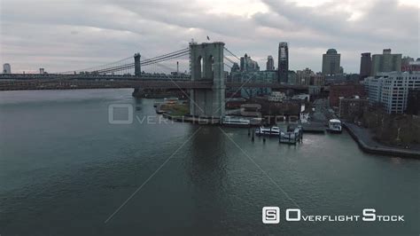 OverflightStock™ | Brookly Bridge and Financial District Manhattan New ...