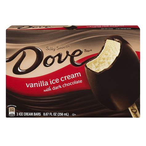 Dove Dark Chocolate with Vanilla Ice Cream Bar, 2.89-Ounce (12 Count) - Walmart.com - Walmart.com