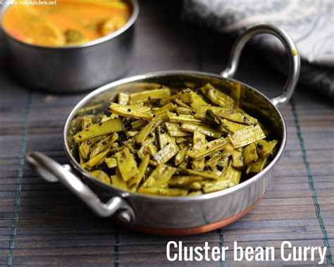 Cluster beans curry, cluster beans stir fry - Raks Kitchen