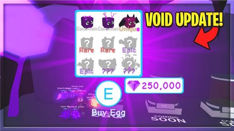 *NEW* VOID AREA & EGGS | Bubble Gum Simulator - YouTube