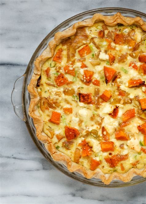 Savory Butternut Squash Pie with Caramelized Onion and Feta | Recipe | Butternut squash pie ...