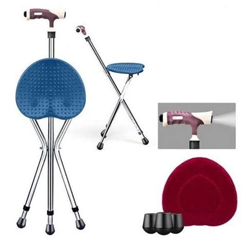 POWERED BY BUSINESS.Lightweight Adjustable Folding Cane Seat with Light ...