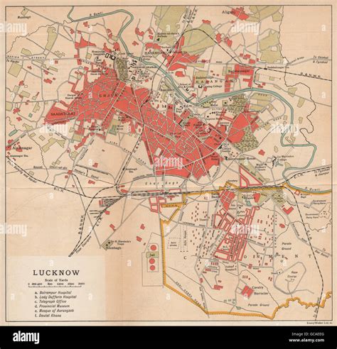 Map of lucknow hi-res stock photography and images - Alamy