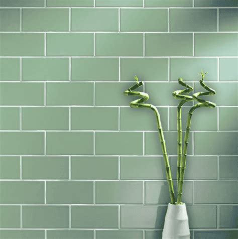 Sage Green Gloss Smooth 20 x 10 Metro Wall Tiles – Appleby's Tiles