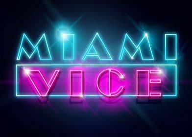 'Miami Vice neon' Poster by Miami Vice | Displate | Miami vice, Miami ...