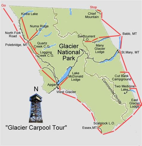 Glacier_National_Park_Tour_Map | National park tours, Glacier national ...