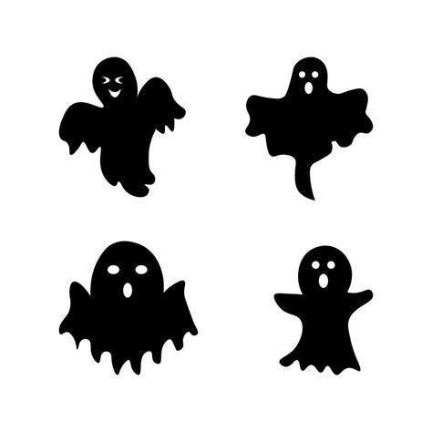 Halloween ghost set 15388241 Vector Art at Vecteezy