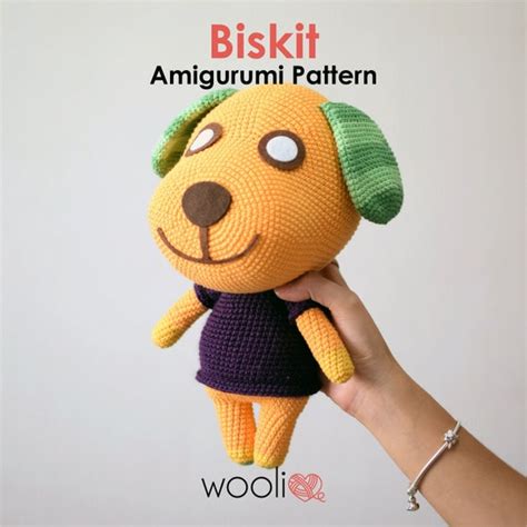 Animal Crossing PDF File English and Spanish Biskit Amigurumi Crochet Pattern Sewing & Fiber ...