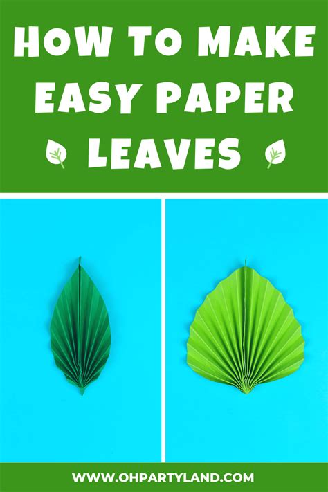 DIY Paper Leaves - Paper crafts - oh partyland