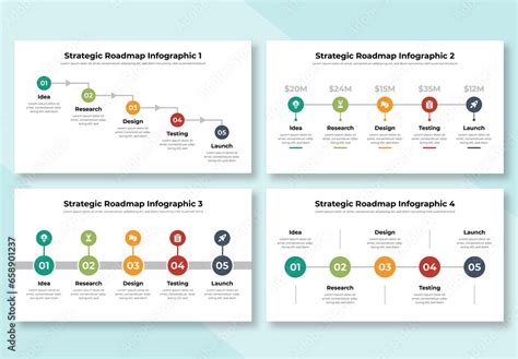 Strategic Roadmap Infographic Design Stock Template | Adobe Stock