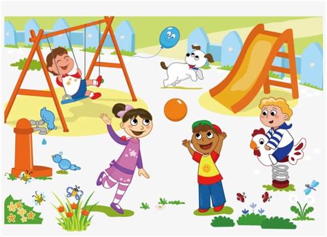 Download high quality Kids Drawing Playground - Children Playing In The ...