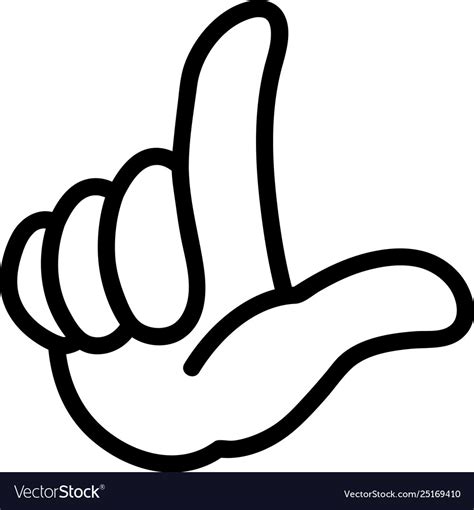 Loser hand sign Royalty Free Vector Image - VectorStock