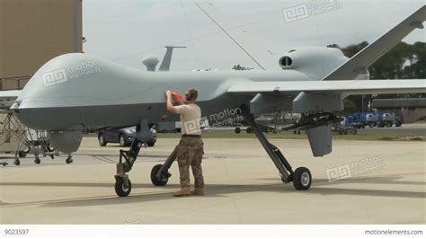 MQ-9 Reaper UAV Unmanned Aerial Vehicle Stock video footage | 9023597