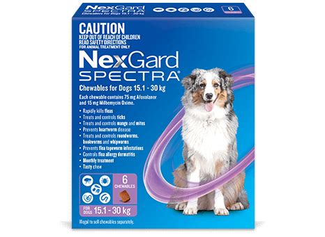 NexGard SPECTRA® | Flea, Tick, Mite, Intestinal Worm Treatment & Heartworm Prevention | NexGard ...