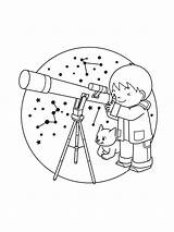 Telescope Coloring Pages sketch template