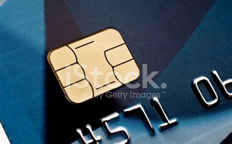 Modern Smart Card Chip Close Up On Crediet Debit Card Stock Photo ...