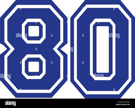 Eighty college number 80 Stock Photo - Alamy