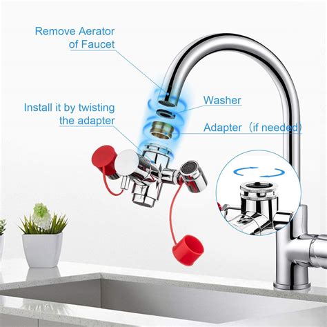 Buy Eye Wash Kit - Faucet Mounted Emergency Eye Wash Station Sink Attachment - 1x Continuous ...