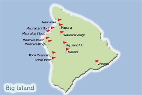 Big Island Golf Courses Map View - Hawaii Tee Times