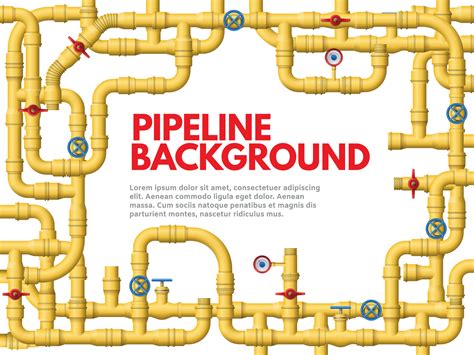 Industrial yellow pipeline. Pipeline frame, yellow pipes for gas or oil ...