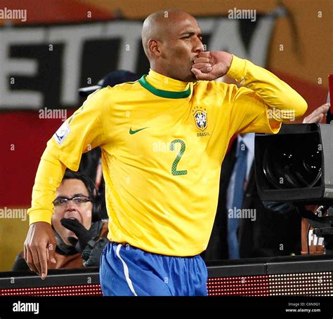 Maicon celebrates after scoring for Brazil 2010 FIFA World Cup - North Korea v Brazil (1-2 ...