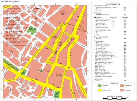 Mapa de la ciudad de Zacatecas - Tamaño completo