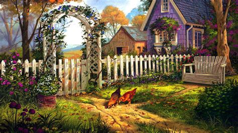 [42+] Country Cottage Wallpaper on WallpaperSafari