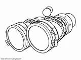 Binoculars Coloring Page  Home sketch template
