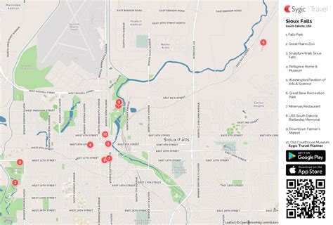 Sioux Falls Printable Tourist Map | Sygic Travel