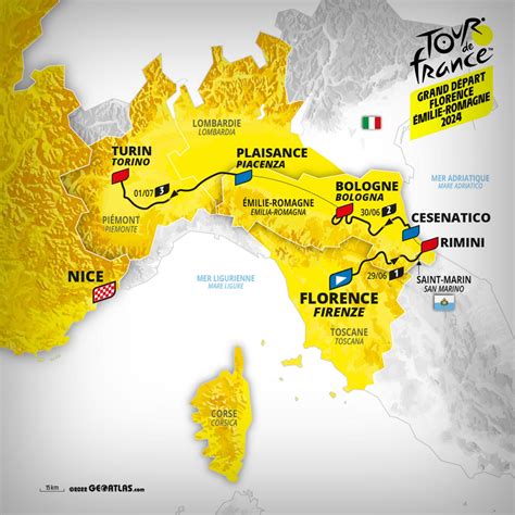 Parcours 6eme Etape Tour De France 2024 - Image to u