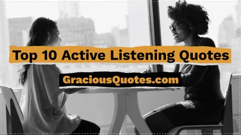 Top 10 Active Listening Quotes - Gracious Quotes - YouTube