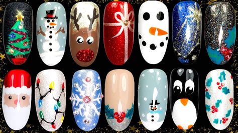 10 Easy Christmas Nail Art Ideas - Nail Design Compilation - YouTube