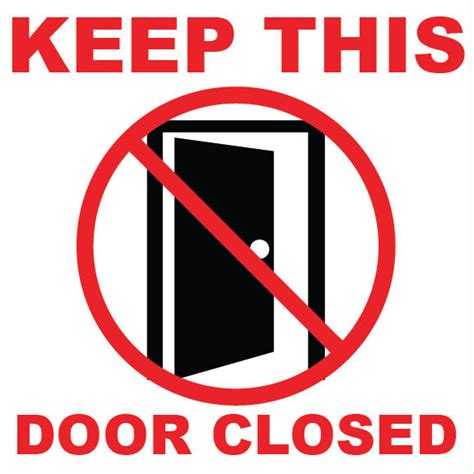 Keep This Door Closed Sign 8" x 8" | eBay