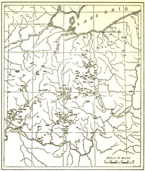 Archaeology Map of the Mound Builders Works in Ohio | Mound Builders