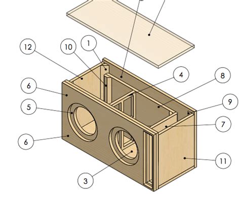 Dual 8 Inch PORTED Subwoofer Box Design (Ideal for Meso 8" Subs) | Subwoofer box design ...