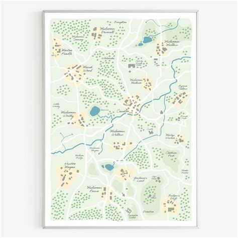 Midsomer Murders Locations Map Poster High Quality Print - Etsy UK