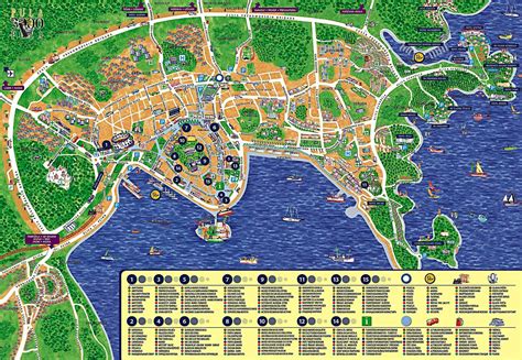 Pula map Croatia, Pula city plan