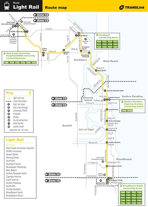 Gold Coast light rail map - Ontheworldmap.com