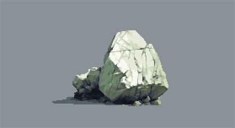 ArtStation - pixelart rock study