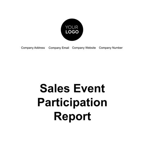 Sales Event Participation Report Template - Edit Online & Download Example | Template.net
