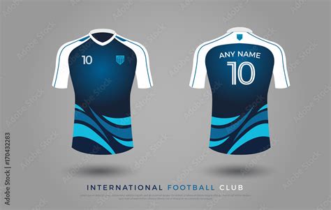 soccer t-shirt design uniform set of soccer kit. football jersey template for football club ...