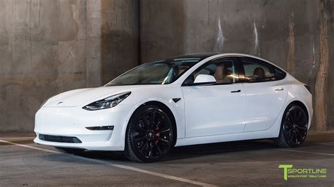 Pearl White Tesla Model 3 Customized with a Special Interior Color and ...