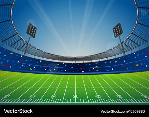 American football stadium arena Royalty Free Vector Image