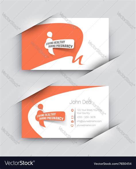 Hospital Business Card Set Royalty Free Vector Image