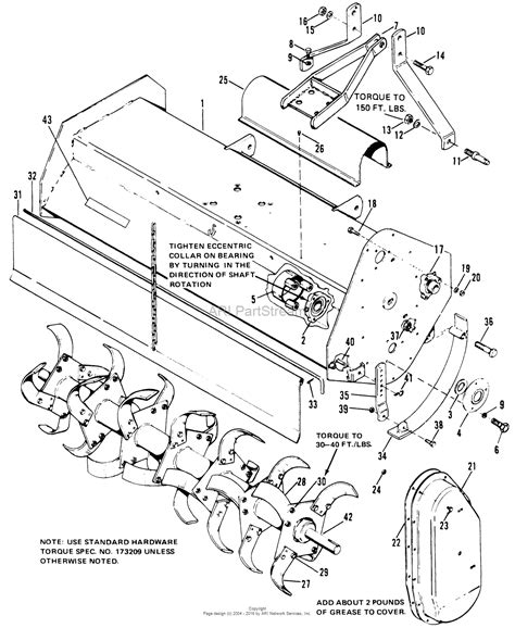 Simplicity 990696 - 48" Rotary Tiller Parts Diagram for 48" Rotary Tiller-Frame & Tines Group