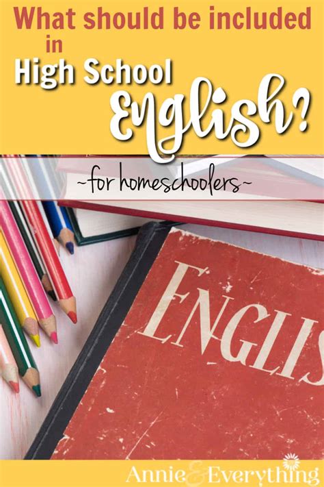 homeschool high school english curriculum • Annie & Everything